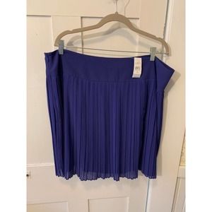 Loft Periwinkle Pleated Skirt Size 18 NWT